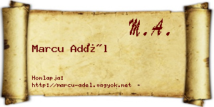 Marcu Adél névjegykártya